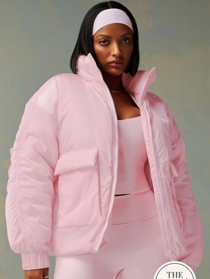 FABLETICS ALL WEATHER JACKET Soft Pink Shine 3X