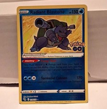 Pokémon TCG Radiant Blastoise Holo Card 018/078 Pokemon Go NM