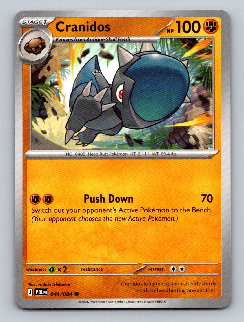 Cranidos 044/084 Common Pitch Black Pokemon Near Mint