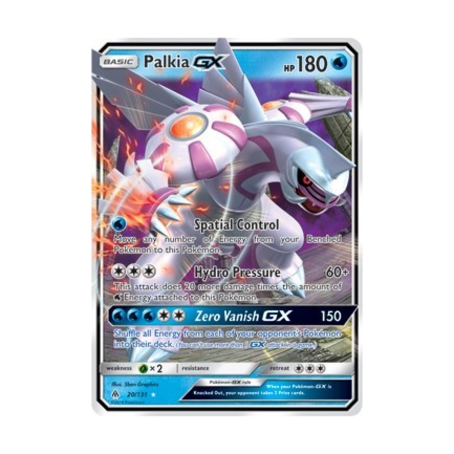 Pokemon Sun & Moon - Forbidden Light Palkia GX (UR) #20 (Holo) NM