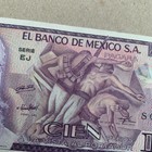 1974 Mexican 100 Pesos Banknote. Mexico Revolution UNC Colorful Currency.