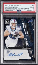 2023 PANINI DONRUSS OPTIC ROOKIE PRIMARY COLORS #7 DALTON KINCAID RC /25 PSA 9