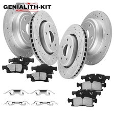 Front Rear Rotors Ceramic Brake Pads for 2011-2020 Grand Cherokee Dodge Durango