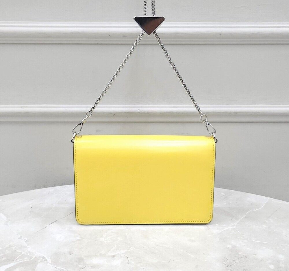 Prada Yellow Brushed Leather Shoulder Bag SKU 12345 | eBay Prada Yellow Brushed Leather Shoulder Bag SKU 12345 | eBay