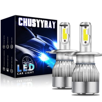 2X H4/9003 LED Headlight Bulbs Conversion Kit High/Low Beam Super Bright 8000K