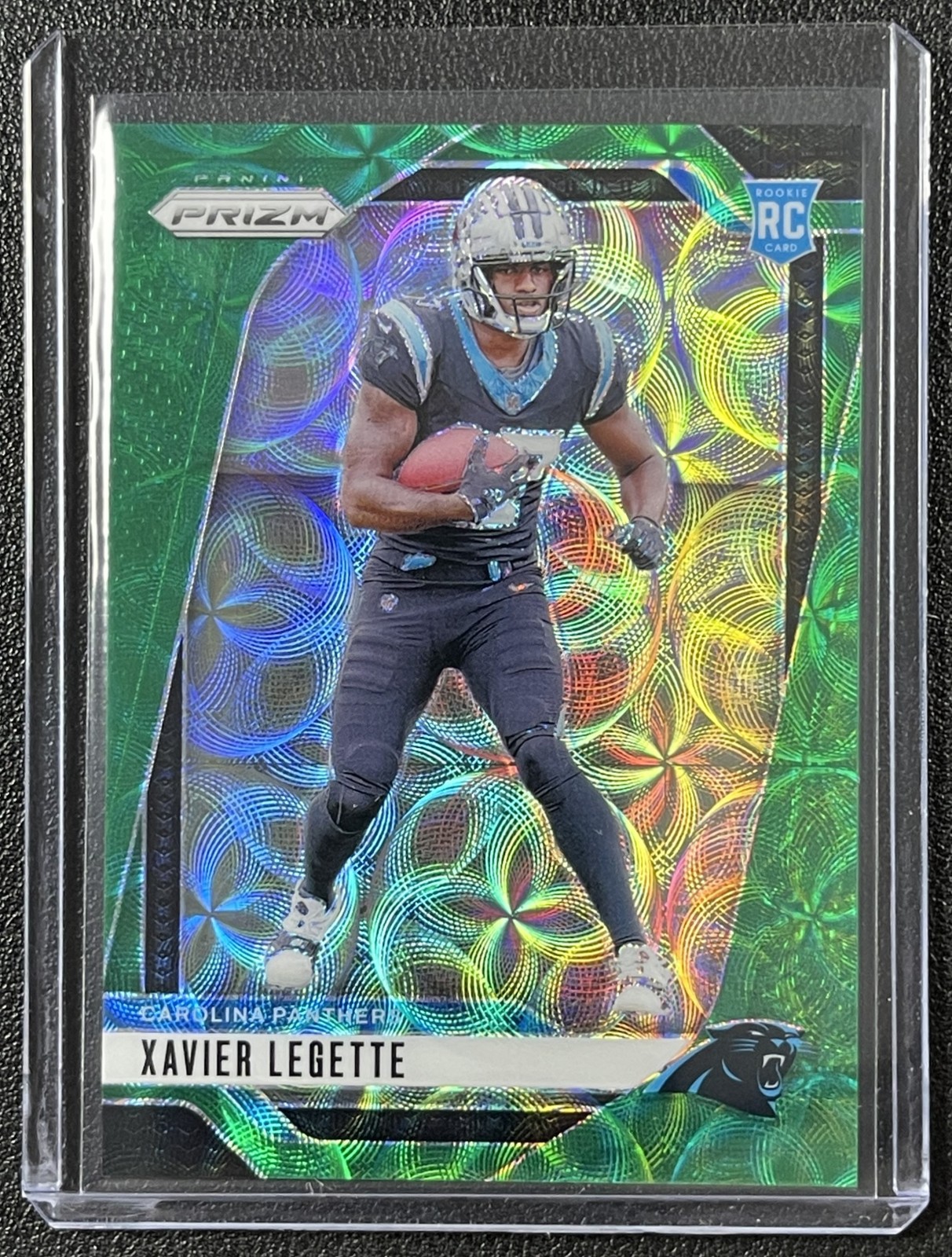 XAVIER LEGETTE 2024 PANINI PRIZM #398 ROOKIE GREEN SCOPE RC 43 /75 PANTHERS