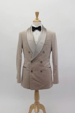 NWT 5995 Brunello Cucinelli Men's Velvet Double Breasted 2-Pc Tuxedo Suit A262