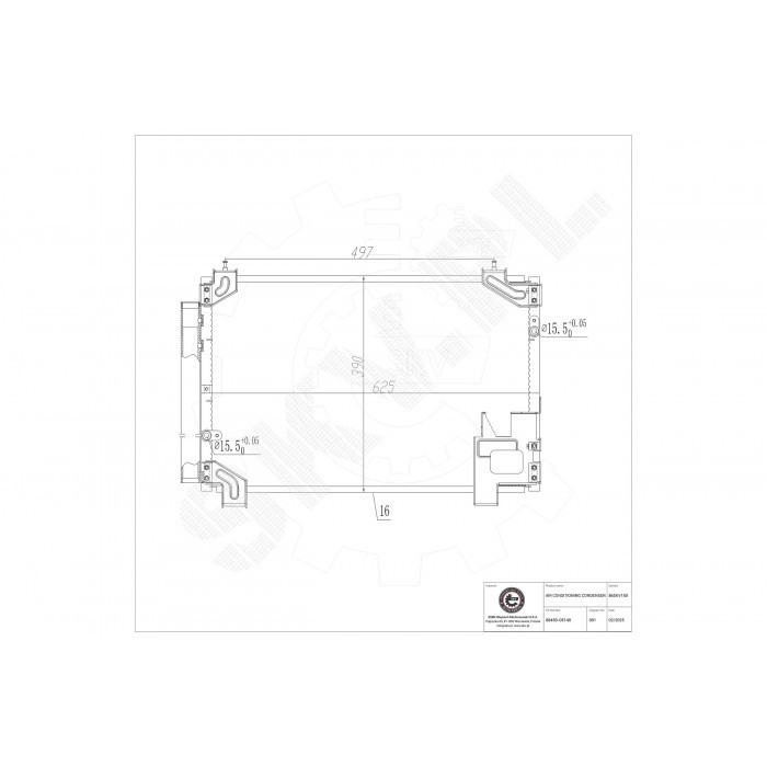 Condensateur climatisation Toyota Corolla refroidissement optimal 884500F120