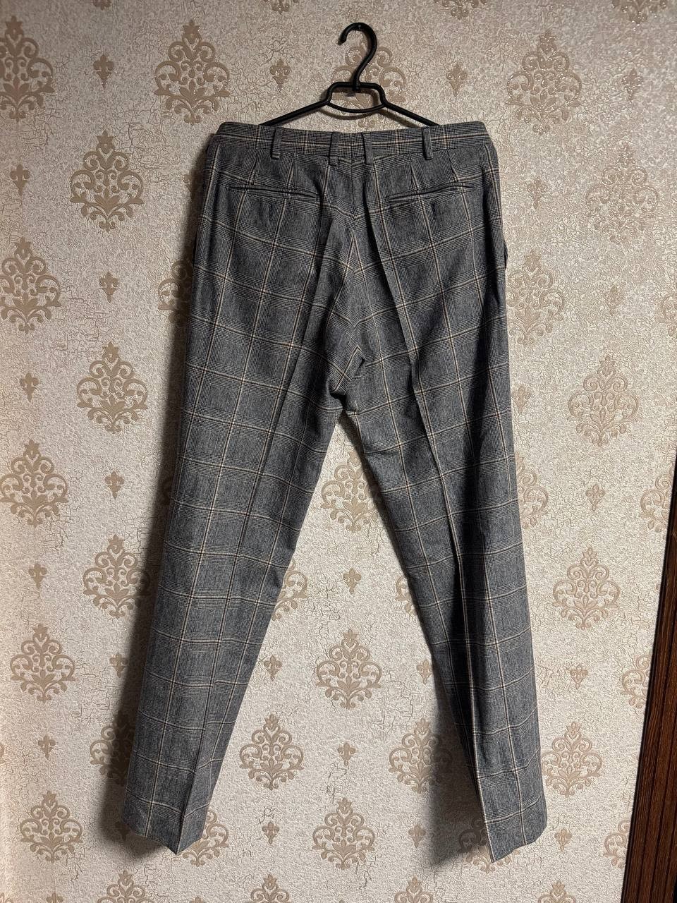 Boglioli Italy Mens 2pc Suit 100percent Virgin Wool Plaid Grey EU 52 US 42R image 7