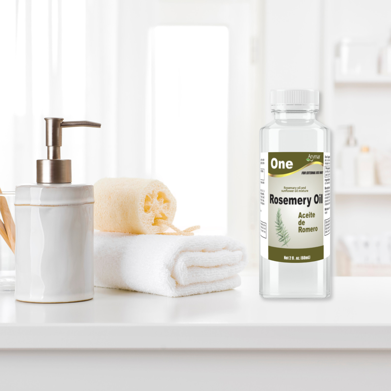 Arymar Rosemary Oil –Aromatic Essential Oil Blend for Hair Care 2 fl oz (6-pack)