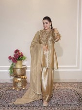 New Presenting Beige Fendy Salwar Kameez With Dupatta For Women Party Wear