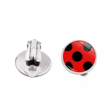 Ladybug Earrings Clip on No Pierced Ladybird Design Medium,