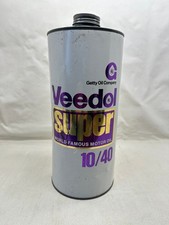 Vintage 2,5 Liter Veedol Super &Ouml;ldose lila Getty Oil Company