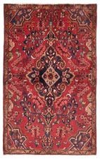 4'3" x 6'11" Traditional Vintage Hand Knotted Oriental Carpet Wool Area Rug