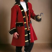 Men's Captain Hook Costume Adult Peter Pan Fancy Dress Coat