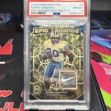 2020 Spectra Epic Legends 1/1 One Of One Gold Vinyl Barry Sanders Nike Patch gu 