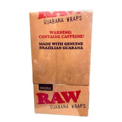 RAW Guarana Wraps (Full Box: 25 Pouches. 5 per pouch)