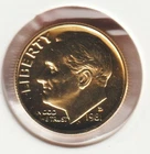 24k Gold Plate Rare Old US 1981 Liberty Roosevelt Dime Collector Collection Coin