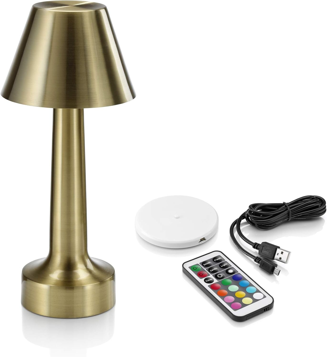 Lampada LED Touch Oro Ricaricabile | Alluminio Dimmerabile 3 Colori