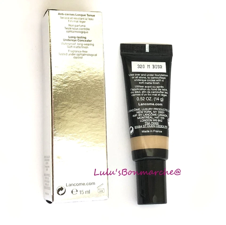 Lancome Effacernes Waterproof Undereye Concealer 320 MEDIUM BISQUE ~ New In Box - Image 3 of 4