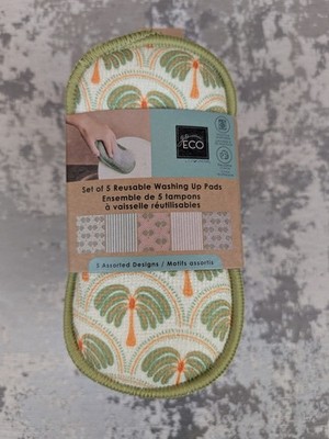 Ciroa Home Go Eco Reusable Washing Up Pads Sponges 3 Assorted Designs Chic New