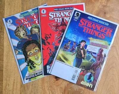 STRANGER THINGS x3 BRAND NEW COMICS. MINECRAFT, RESIDENT ALIEN, BLACK HAMMER