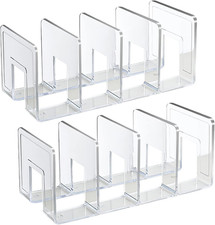 Acrylic File Holder, Clear File Sorter Desk File Organizer, Sturdy Desktop File