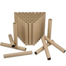 50 Pack Cardboard Tubes for Crafts - 1.57 x 11.81 Inches - Brown Toilet Paper...