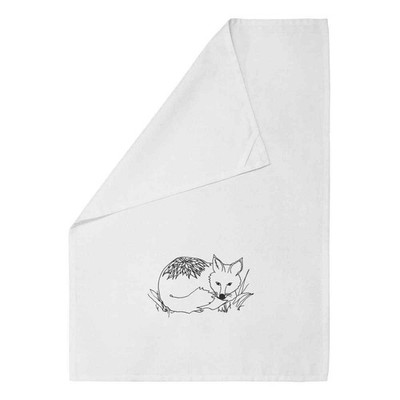 Geschirrtuch/Geschirrtuch 'Curled Up Fox' aus Baumwolle (TW008530)