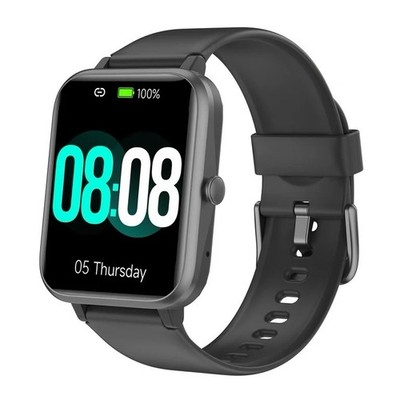 WILLFUL Black Smart Watch Fitness Tracker Steps Calories Distance Heart Monitor