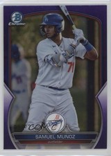 2023 Bowman Draft Chrome Purple Refractor 12/250 Samuel Munoz #BDC-102 13w8