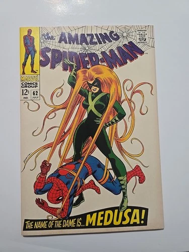 Amazing Spider-Man #62 Classic John Romita Medusa Cover Marvel 1968 NM