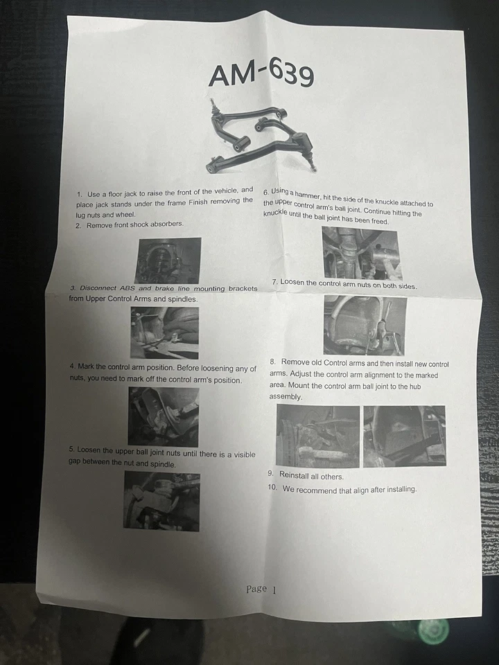 Brazo de control superior delantero con rótula para Chevy Silverado 1500 2014 2x2 Foto 4 de 4