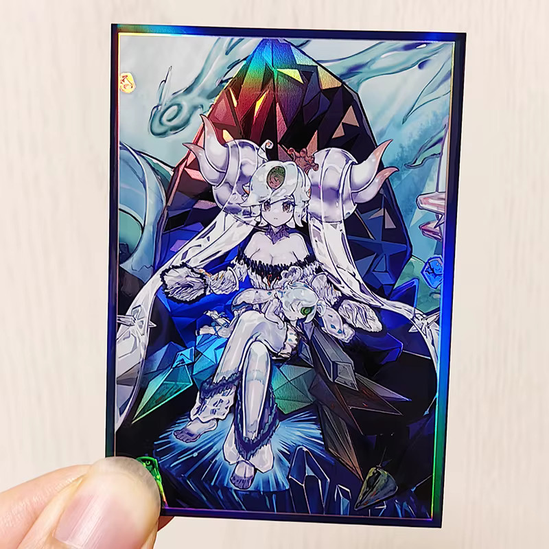 50PCS Yugioh Icejade Aegirine Rahn Card Sleeves Laser Shine Protector Cases