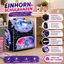 Einhorn 10 Derform Schulranzen Schulrucksack ...