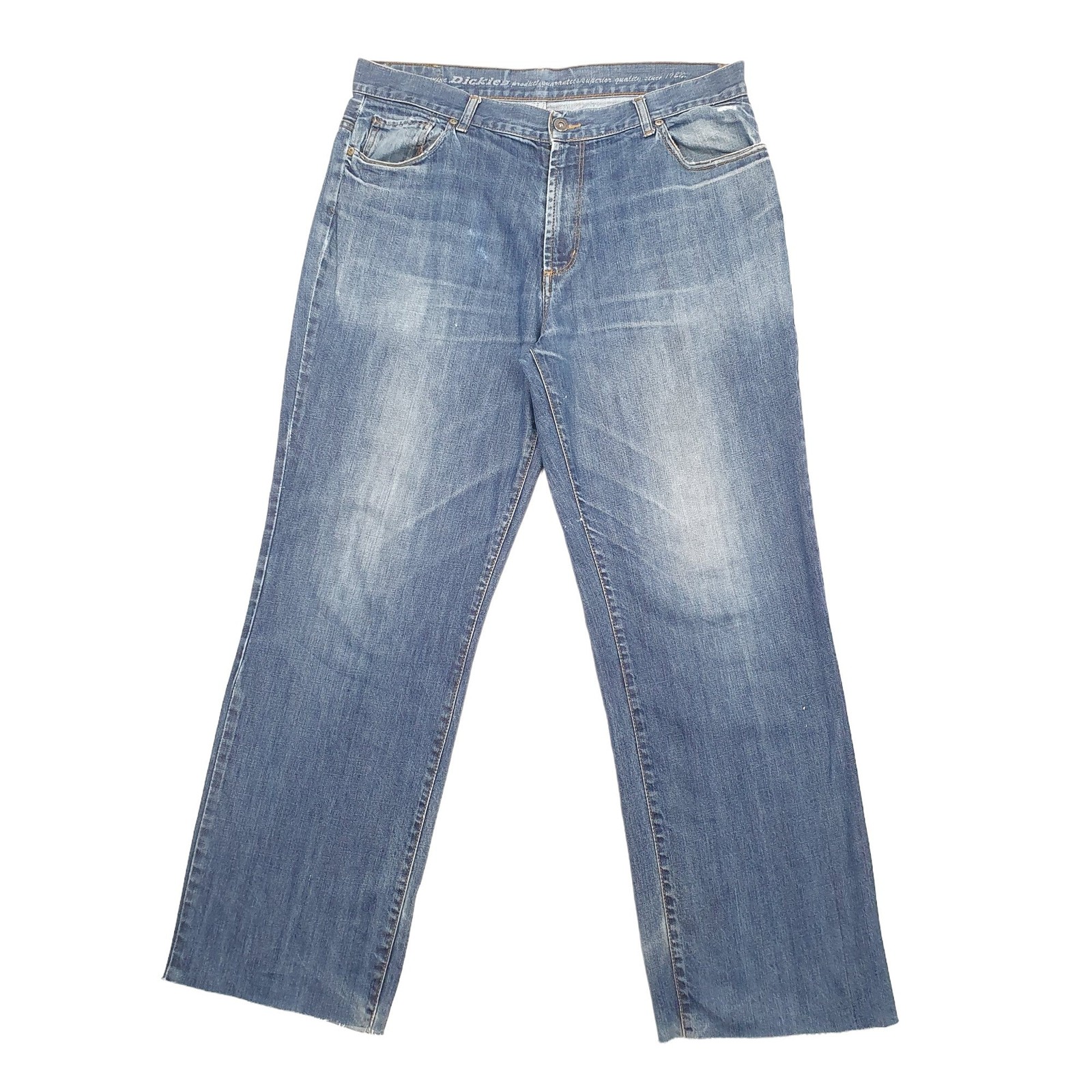 Mens DICKIES Relaxed Loose Fit Blue Denim Jeans Trousers W37 L30 image 2