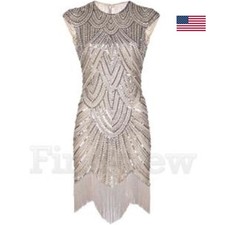 Flapper Dress Great Gatsby Party Vintage Evening Dresses Sequins Prom Gown