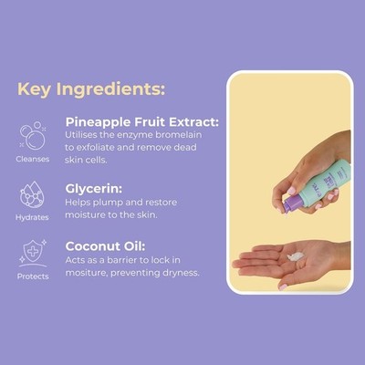 (Pack of 4) EVRE Oh So Extra Pineapple & Coconut Gentle Face Cleanser 3.4 Fo