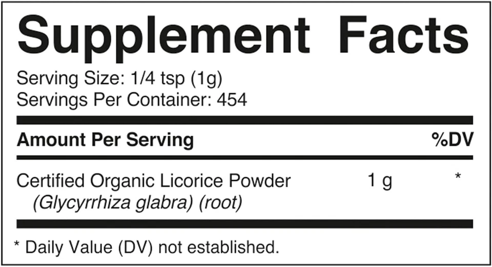 Polvo de raíz de regaliz orgánico certificado por el USDA 1 lb para salud digestiva y de la piel Foto 4 de 4