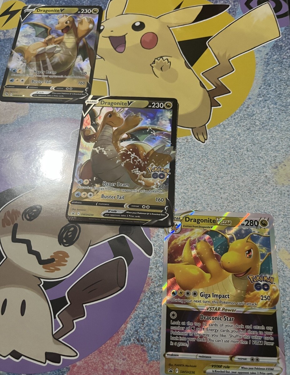 dragonite v star pokemon go card TCG: Pokemon Premier Deck Holder Collection VSTAR : Toys & Games When your Pokmon VSTAR is Knocked Out Dragonite V 2022 Pokemon Go