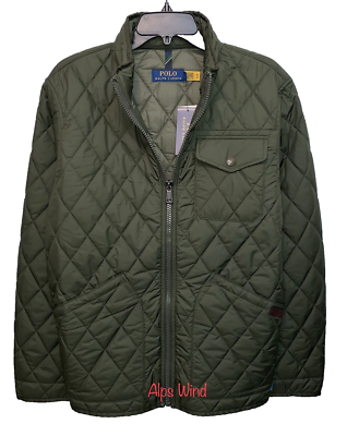 Polo Ralph Lauren Men's Quilted Newbury Jacket Olive Green SZ.XXL