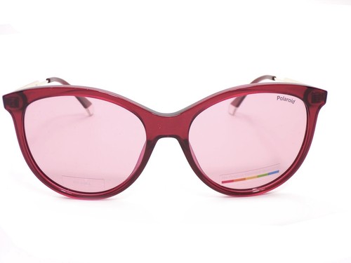 Polaroid Polarized Sunglasses Fuchsia Gold with Light Pink Lenses PLD4131 MU1 - Picture 3 of 4