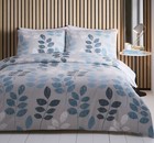 Autumn Leaf Duvet Cover Luxury Quilt Bedding Bed Linen Set Double Teal Blue New