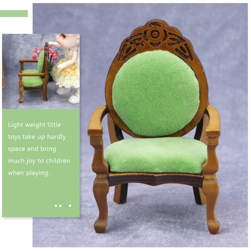 2 Pcs Mini Furniture Chair House Toys Miniature Chairs for Crafts Toddler - Picture 3 of 12