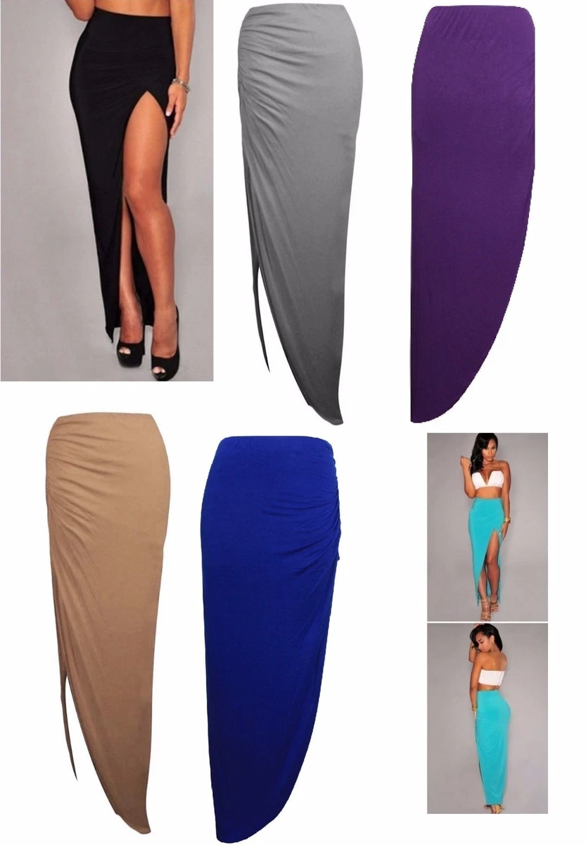 Long skirt with thigh high cheap slits