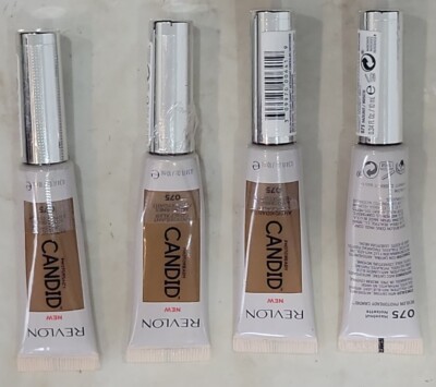 Lot 4 Revlon PhotoReady Candid Antioxidant Concealer Makeup #075 Hazelnut 0.34oz
