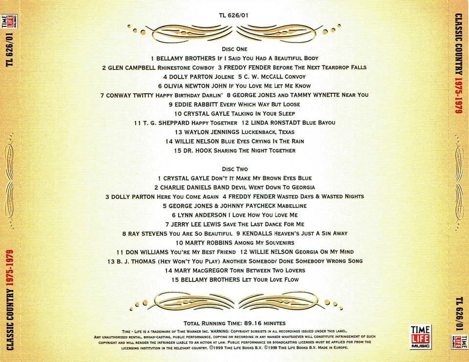 (2CD's) Classic Country - 1975-1979 - The Bellamy Brothers, Linda Ronstadt, u.a. - Bild 2 von 2