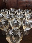 Antique Etched ROSES MID-CENTURY Gold Rim Glasses. Pristine Condition Set Of 4 — photo 4