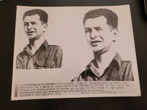 1954 ARMY PHILADELPHIA ARMY DESERTION GERMAN CZECH COMMUNIST PHOTO PVT JAMES