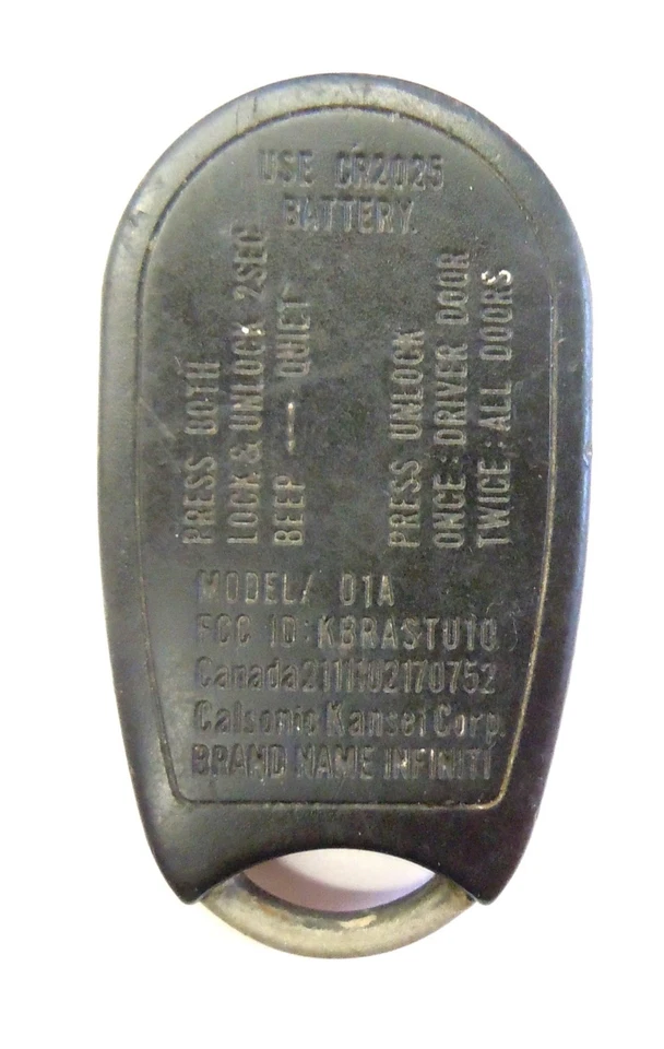 Mando a distancia para coche Nissan Máxima Xterra Frontier 2000 2001 modelo Kbrastu10/01A 100 % OEM Foto 3 de 4